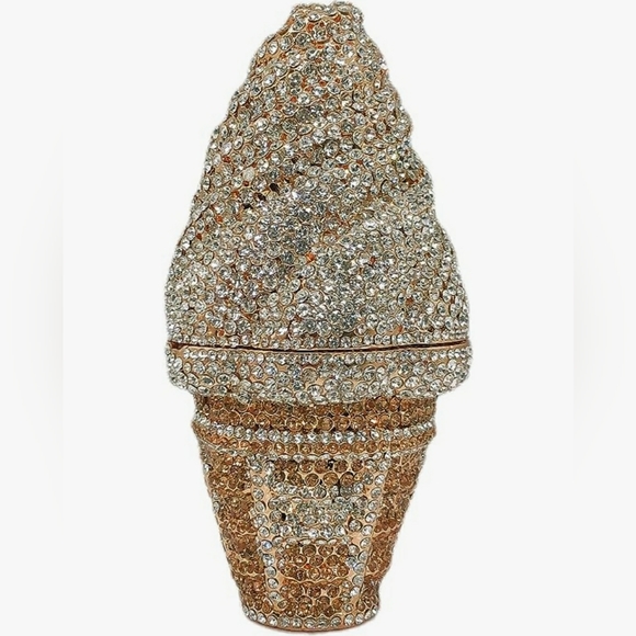Sparkling Bling Things Handbags - NWT Sparkling Bling Swarovski Crystal Rhinestone Ice Cream Popsicle Clut…